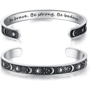 Inspirational Stainless Steel Bracelets for Women Teen Girls Personalized Gifts